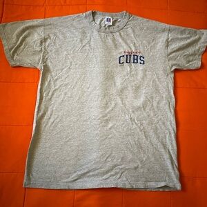 Vintage Chicago Cubs Shirt Large Gray Russell 90s Baseball MLB League